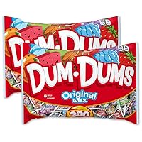 Vista 1 de Dum Dums Original Mix 600 unidades – Sabores clásicos de todos los tiempos – Paletas a granel, chupones a granel, paletas envueltas individualmente