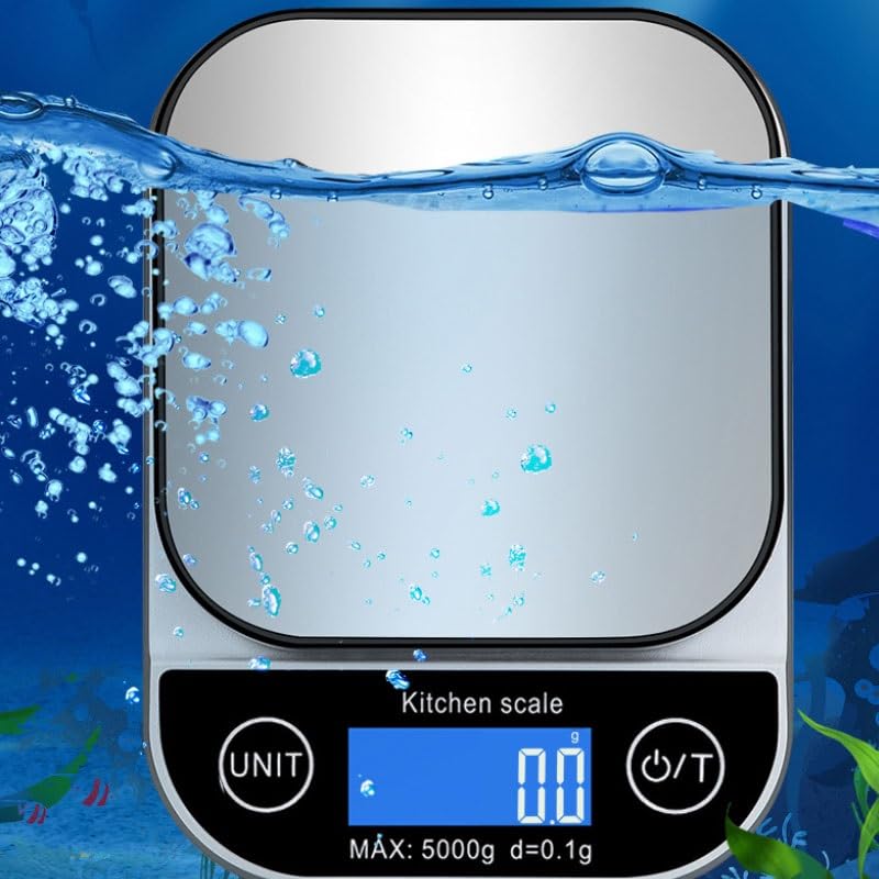 Waterproof Household Kitchen Scale Baking Electronic Portable Balance Stainless Steel image 2