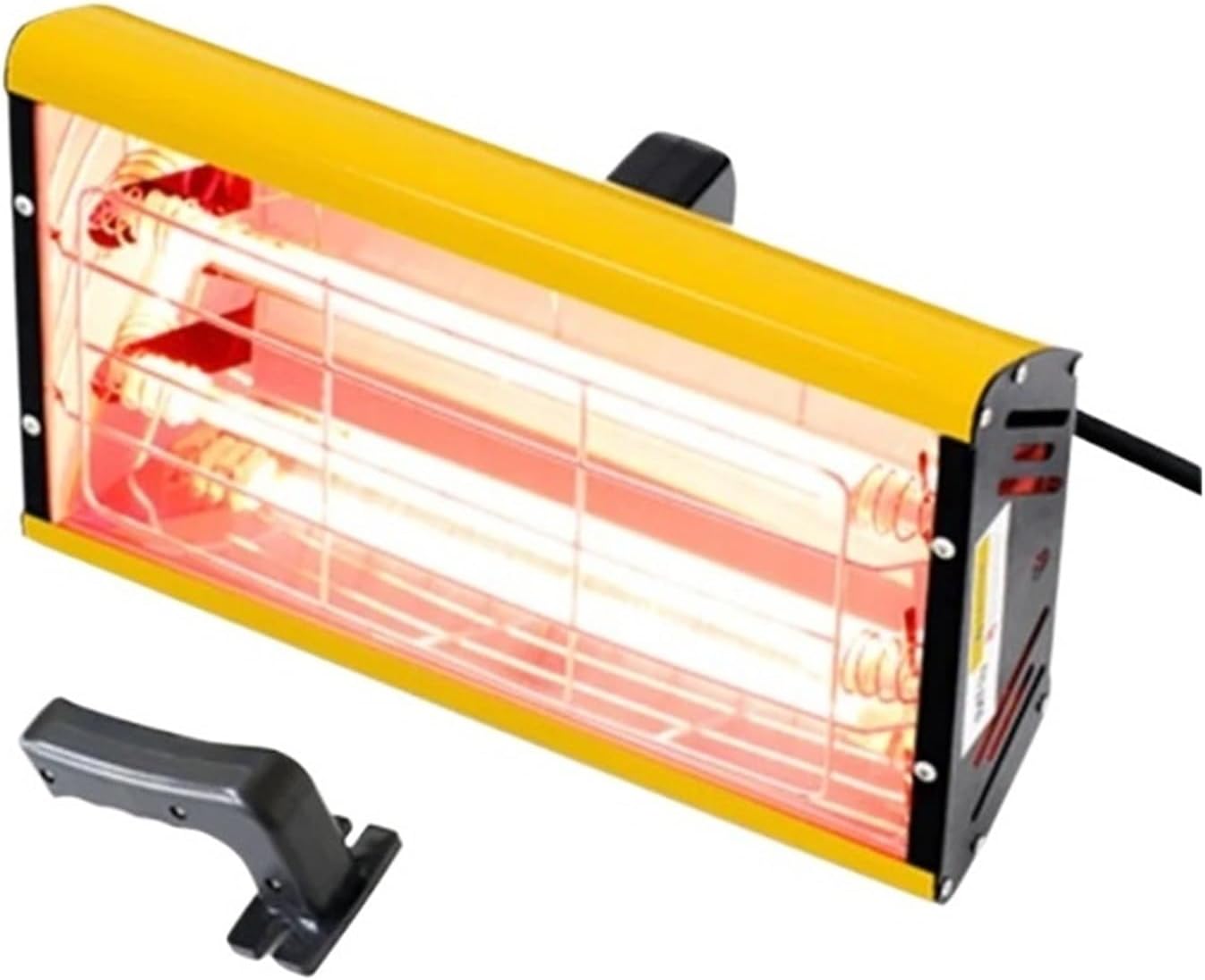 Paint Curing Lamp 2000W Shortwave Heat Lamp Paint Booth Paint Drying Light for Repair(220V-UK)