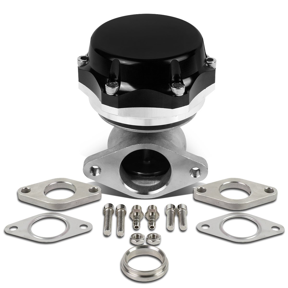 DNA MOTORING WG-38-BK-T3 Black Type-3 38mm External Turbo Manifold Wastegate with Dump Ring