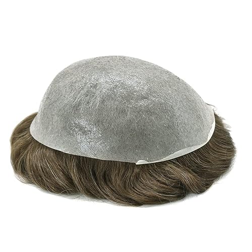 Miniatura 5 de Sistema de reemplazo de piezas de cabello humano real para hombre, piezas de cabello ultra fino, cabello para hombres, piezas de cabello para