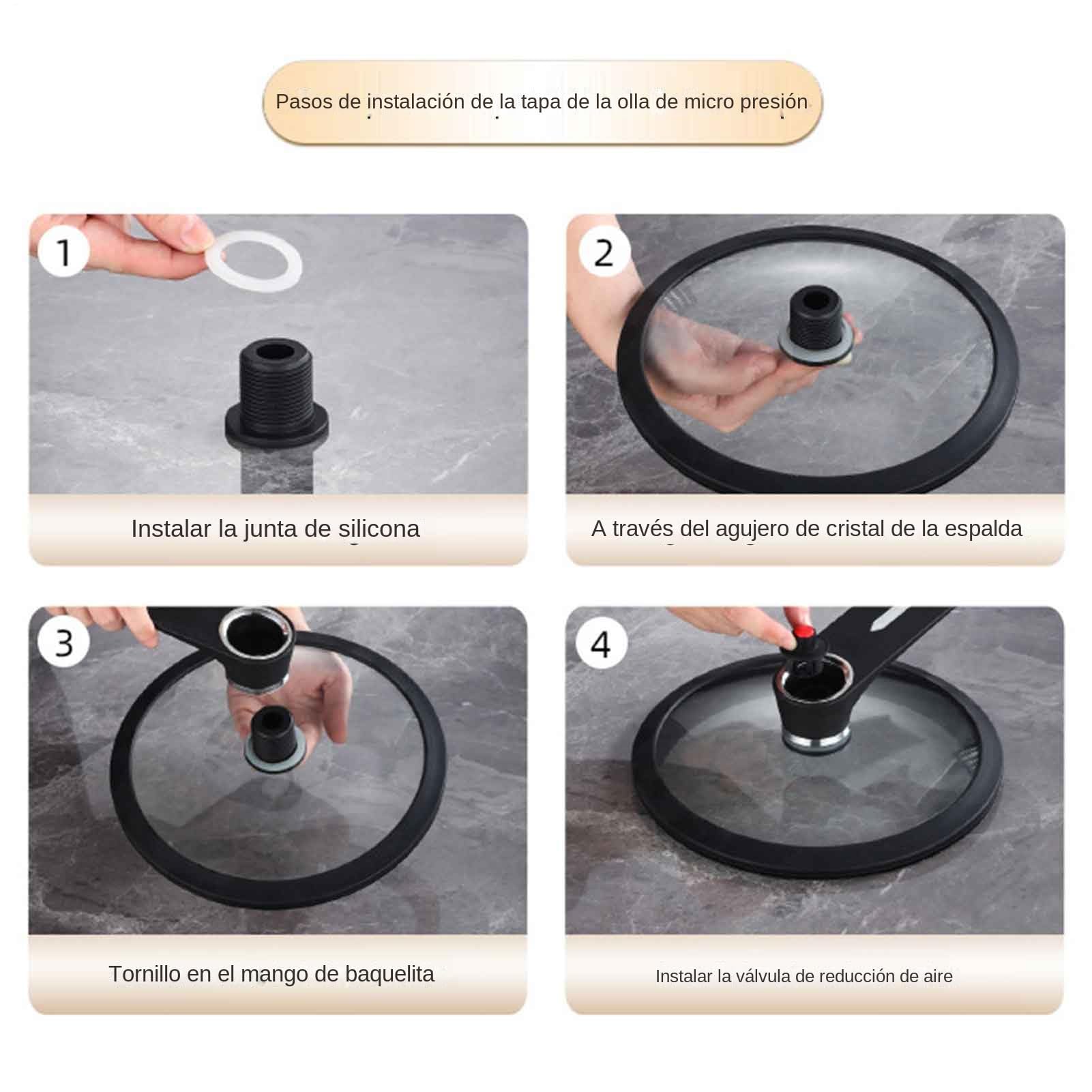 Olla De Presión Para Cocina Olla Vaporera A Presión Para Cocinar Al Vapor | Cocedor De Vapor Doméstico Para Hogar para la Preparación de Sopa, Arroz, Cereales, y para en Hogar, Cocina, Comedor y R