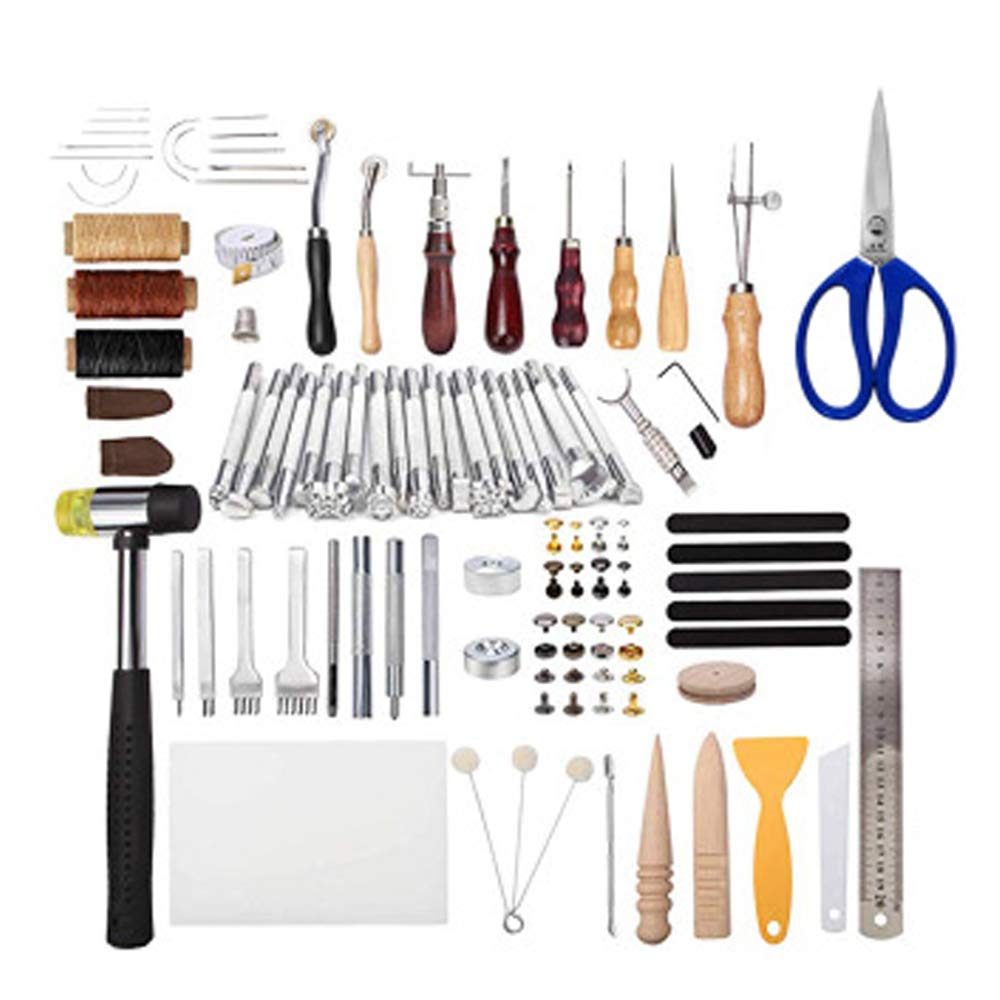 Kit couture cuir Fayelong anti-casse 194 pièces avec aiguilles renforcées pour toile épaisse