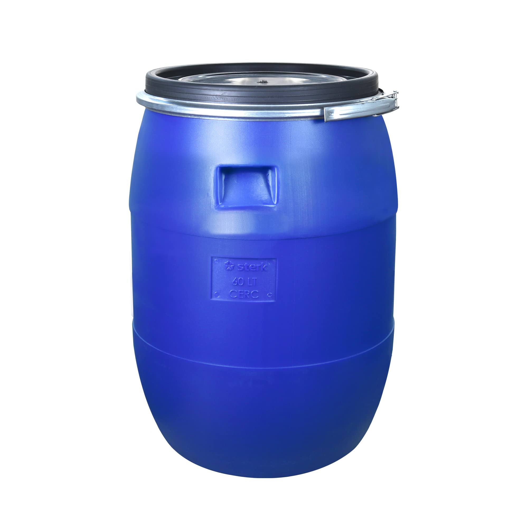BAUPROFI Fass mit Spannring 60l blau