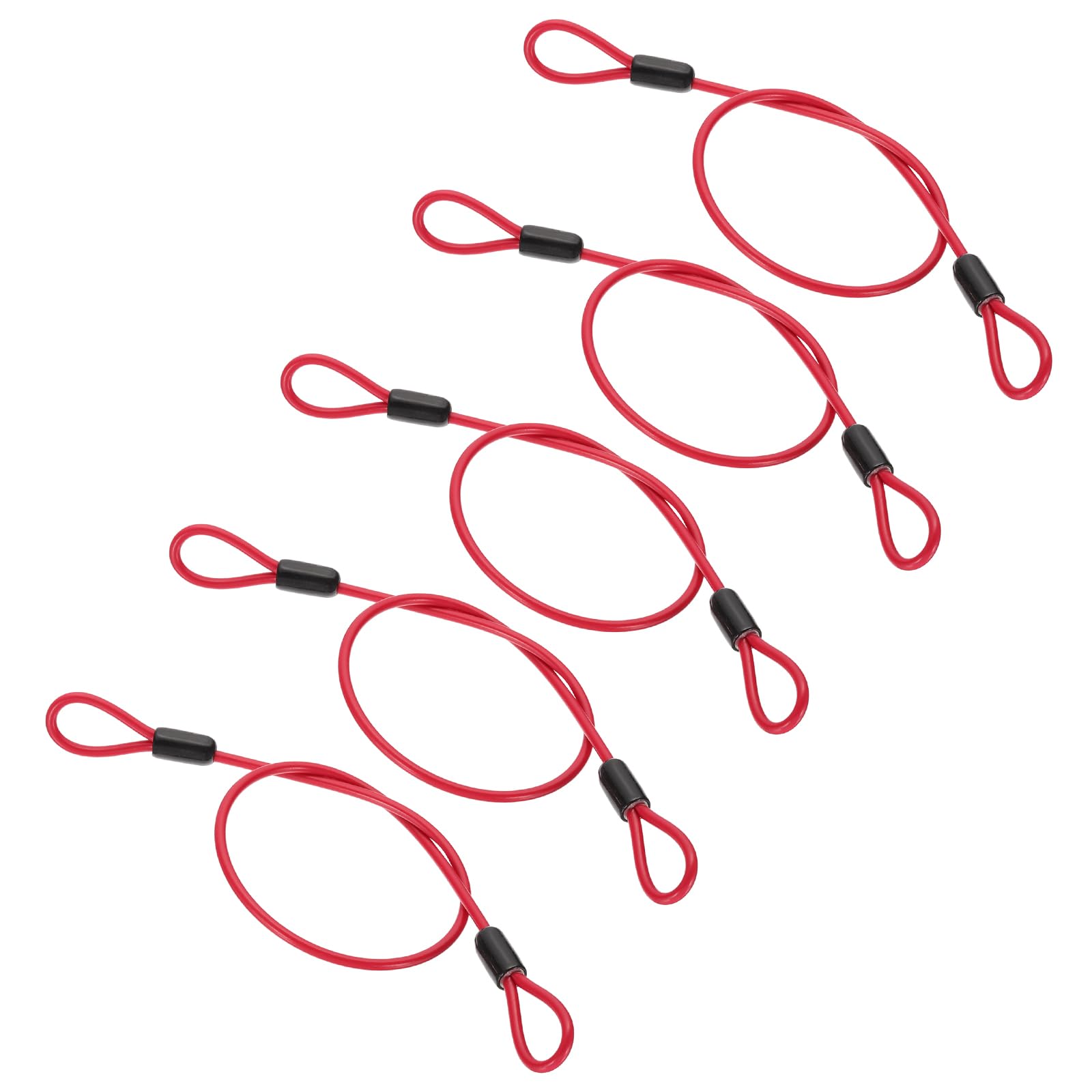 PATIKIL 5/32" Dia Vinyl Coated Stainless Steel Cable with Loops