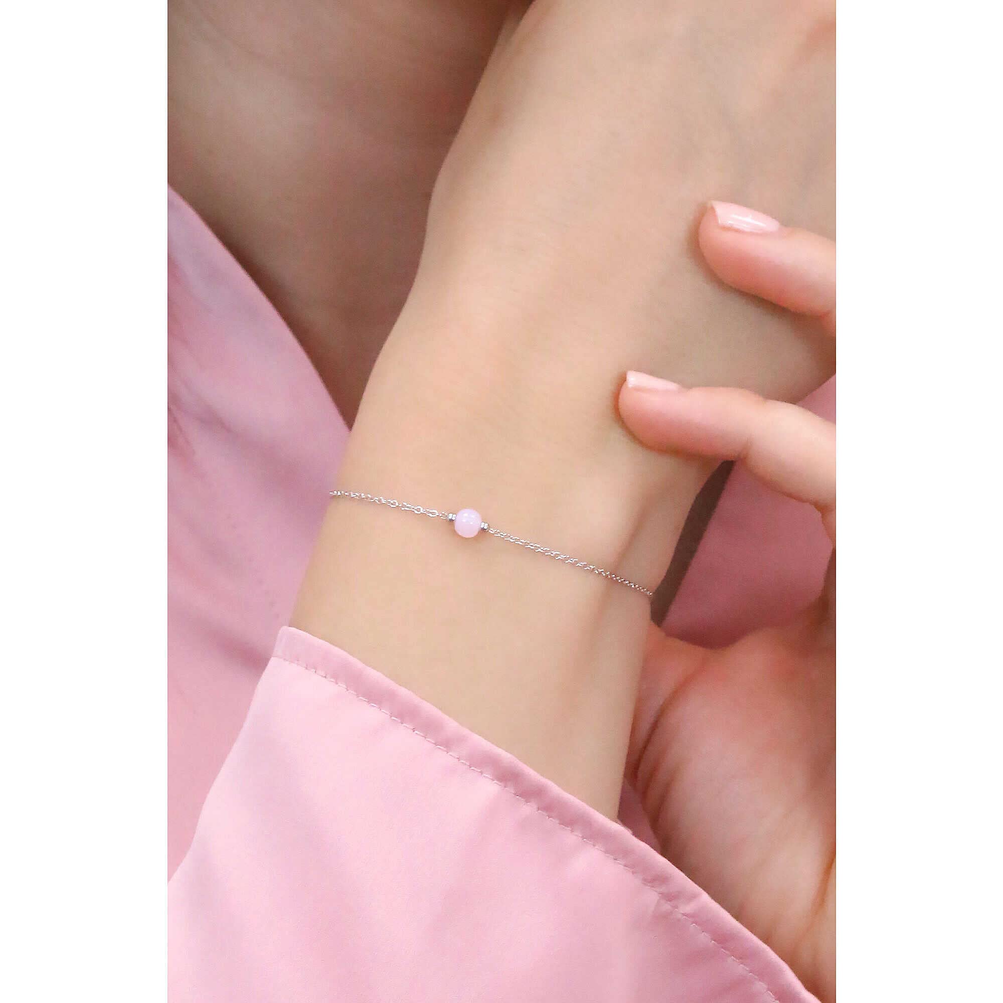 Tobillera de mujer de alegría pura. Joya fabricada en plata 925 con circonitas de color blanco rosa. Cierre: mosquetón. Símbolo: la referencia es INS130CV005RHLP., Plata de ley