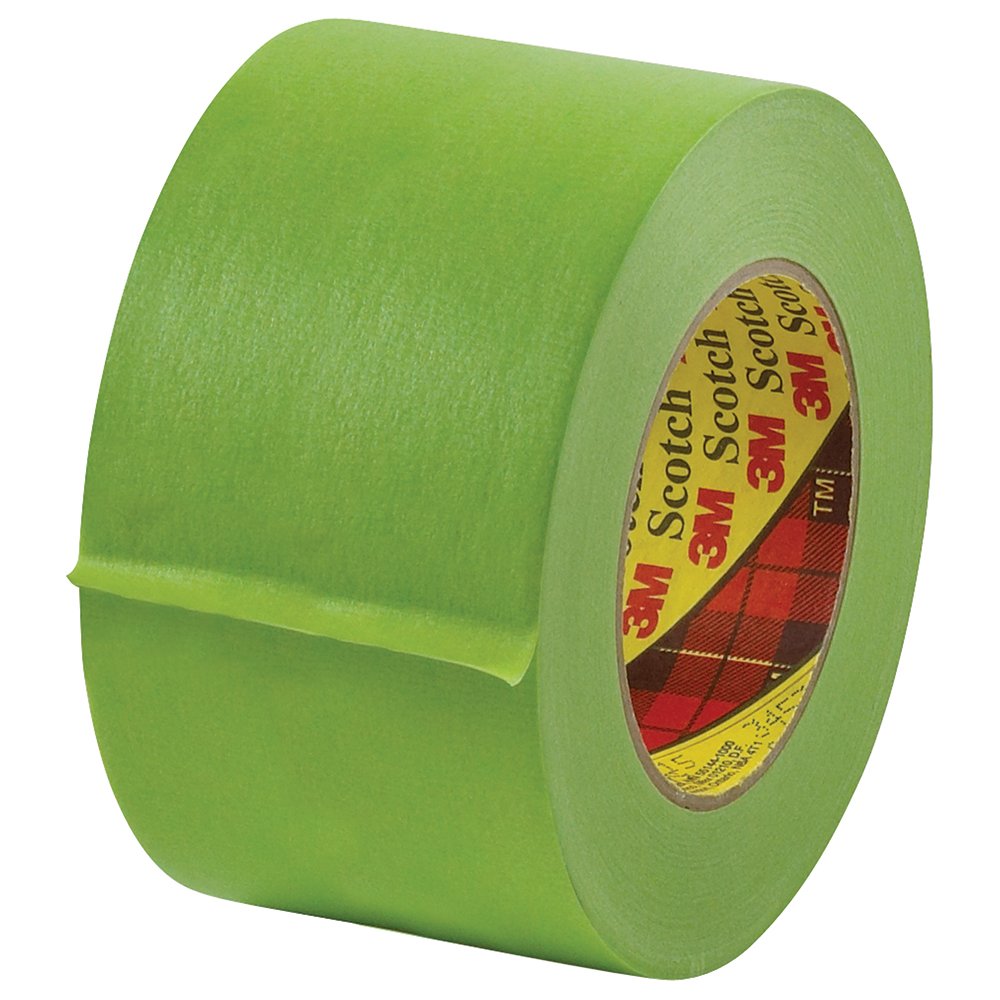 3M 233+ Crepe Paper Performance Masking Tape, 250 Degree F Performance Temperature, 25 lbs/in Tensile Strength, 60 yds Length x 3" Width (Case of 8)