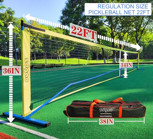 Zdgao Pickleball Set with Net - 22FT Full Court Net with 4 Paddles Set - image 3