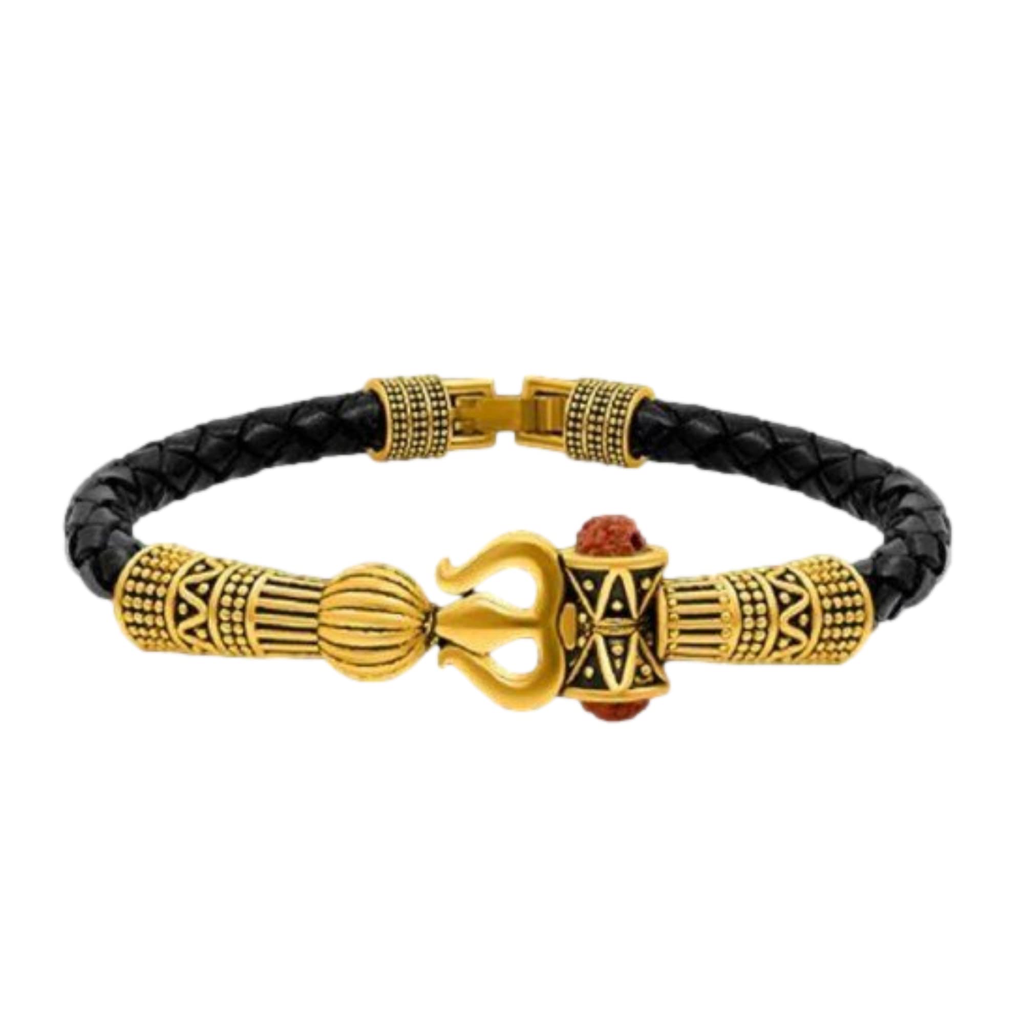 See full amazon price history chart for YOUSTYLO - YOU ARE PRIORITY Trisul Damru Rudraksha Gold Plated Band Oxidized Leather Kada Unisex Cuff Bracelets with Adjustable closure for Men & Women Boys Traditional Designer Bracelet (MLB9014G) YOUSTYLO - YOU ARE PRIORITY Trisul Damru Rudraksha Gold Plated Band Oxidized Leather Kada Unisex Cuff Bracelets with Adjustable closure for Men & Women Boys Traditional Designer Bracelet (MLB9014G) (B09RV21FCP) Amazon Price History, Amazon Price Tracker