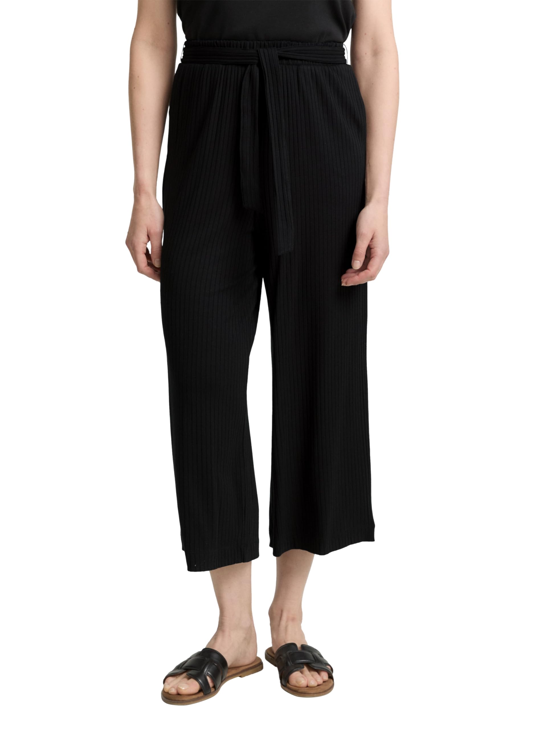 TOM TAILOR Women's Trousers, 14482 - Deep Black, 34W x 26L