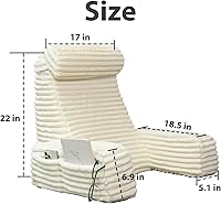 Vista 7 de ENITYA Back Pillow for Bed Sitting up, Reading Pillow for Sitting in Bed Adult, Back Support Wedge for Reading/Resting/Post Surgery/Watching