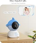 Moniteur vidéo de bébé WUUK 2K, moniteur de bébé de 5,5'' avec affichage couleur PTZ à 360° avec angle large de 135°, batterie de 3700mAh, vision nocturne ultra-claire, caméra de bébé avec application, capteur de température et d'humidité, détection des pleurs