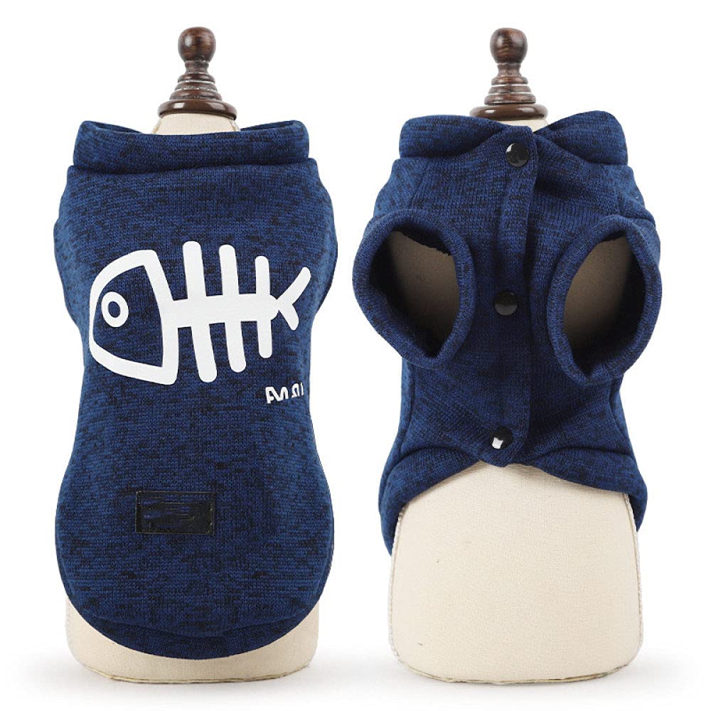 Sweat à capuche pour chien bleu pour les balades