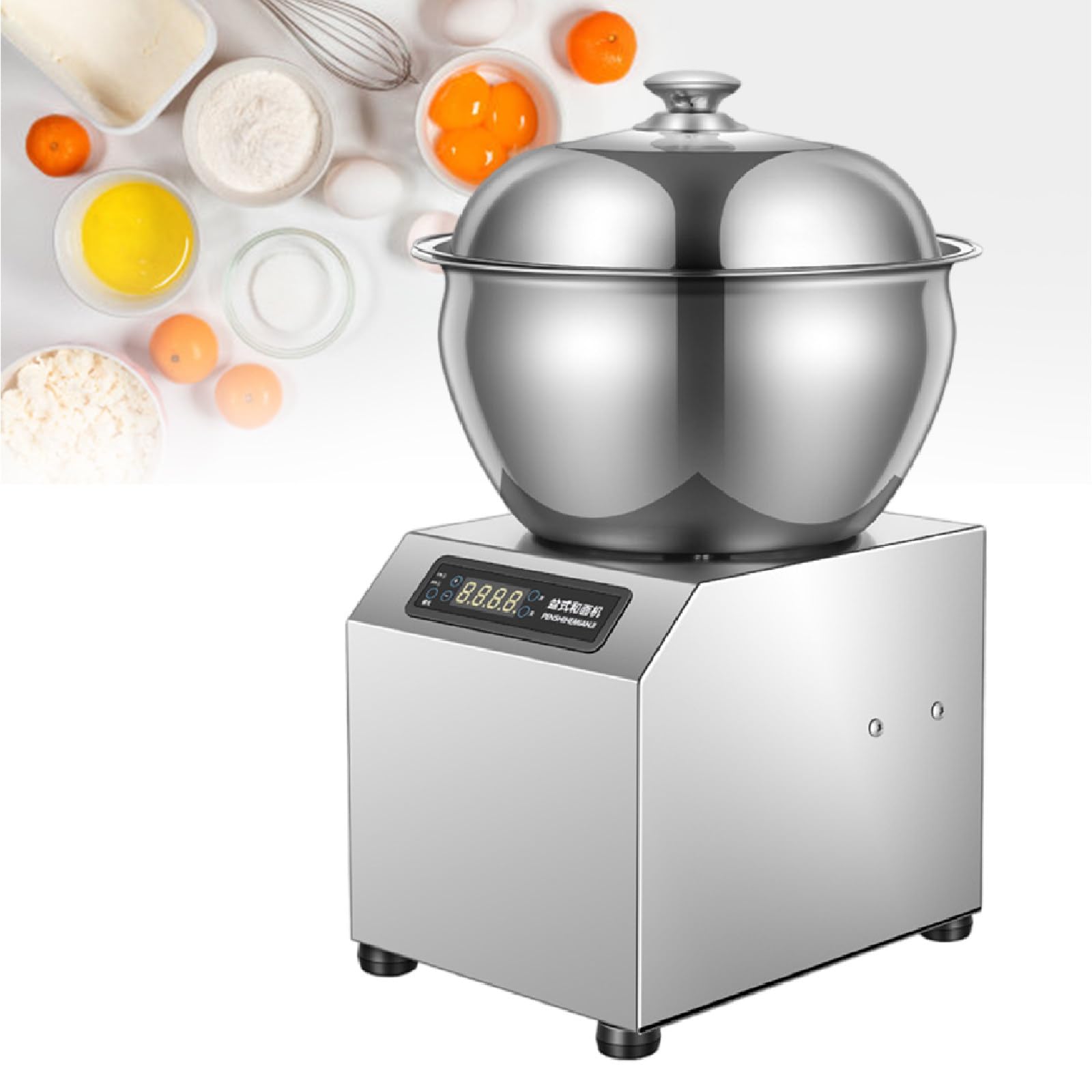 Impastatrice elettrica, impastatrice Commerciale da 1800 W, Doppia Rotazione, Attrezzatura da Forno per Ristorante e Pizzeria, 5 kg, 220 V