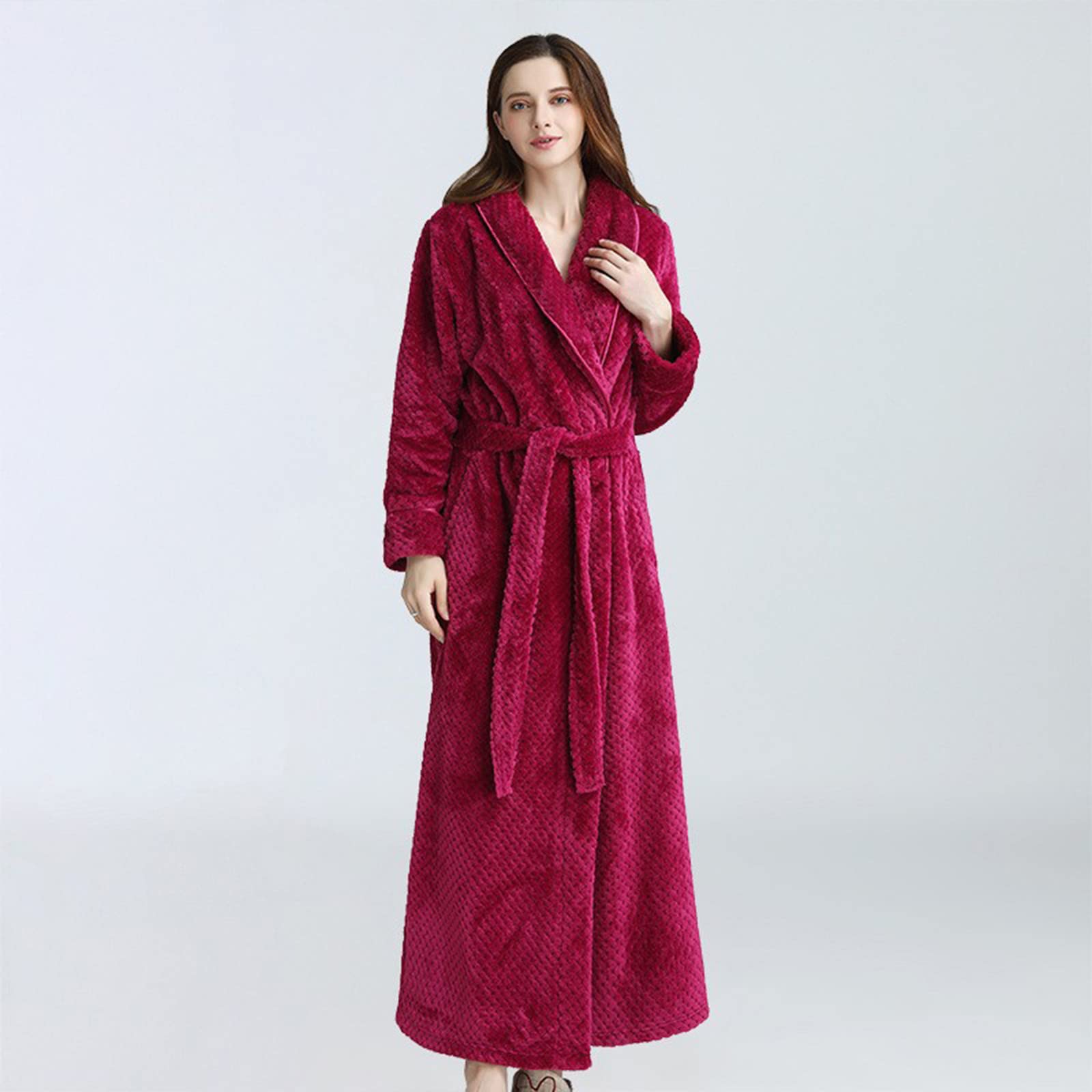 Peignoir en éponge pour femme - Peignoir long - Grandes tailles