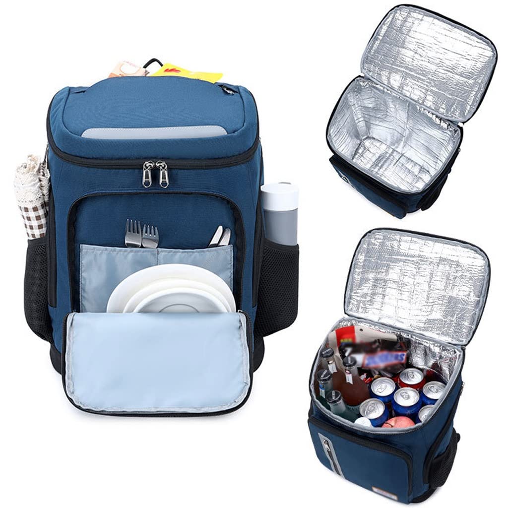 Bolsa Termica Oficina Mochila de Almuerzo Grande for Hombres Mujeres aislados la Mochila Bolsa Asas del con Soporte Botella Caja Contenedor Loncheras De Trabajo(A)