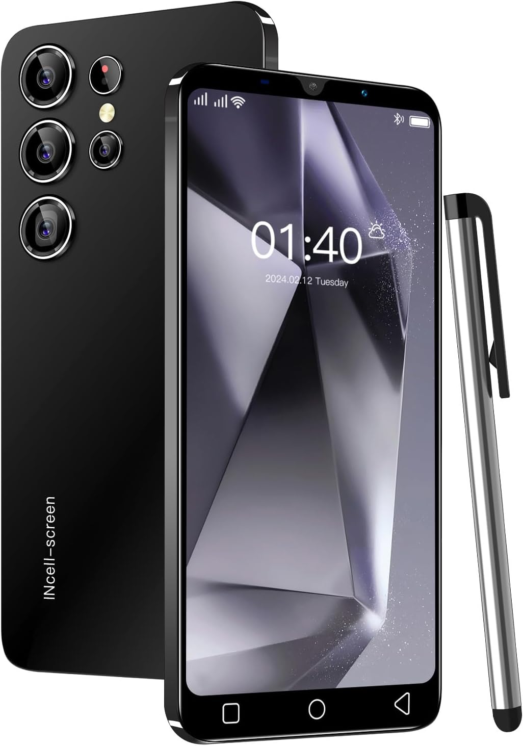 Cheap Mobile Phones, 5.0" IPS Display, Android 9.0, 16GB(up to 128GB), Dual Camera, Dual SIM Unlocked, Face ID/WIFI/3.5mm Jack WCDMA+GSM Cell Phone(Q24Ultra-Black)