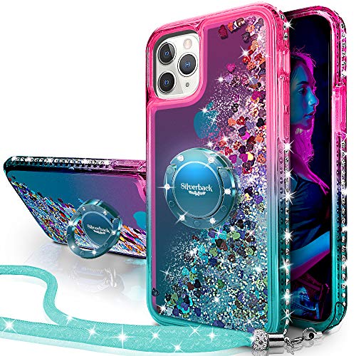 Silverback iPhone 11 Pro Max Case, Moving Liquid Holographic Sparkle Glitter Case