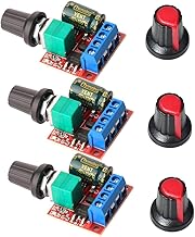 3pcs Mini DC Motor PWM Speed Controller, DC 5V-35V 5A Speed Adjustable Switch Module, 6V 12V 24V Variable Voltage Regulator Dimmer Governor Switching Build with LED Indicator