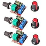 Gebildet 3pcs Mini DC Motor PWM Speed Controller, DC 5V-35V 5A Speed Adjustable Switch Module, 6V 12V 24V Variable Voltage Regulator Dimmer Governor Switching Build with LED Indicator
