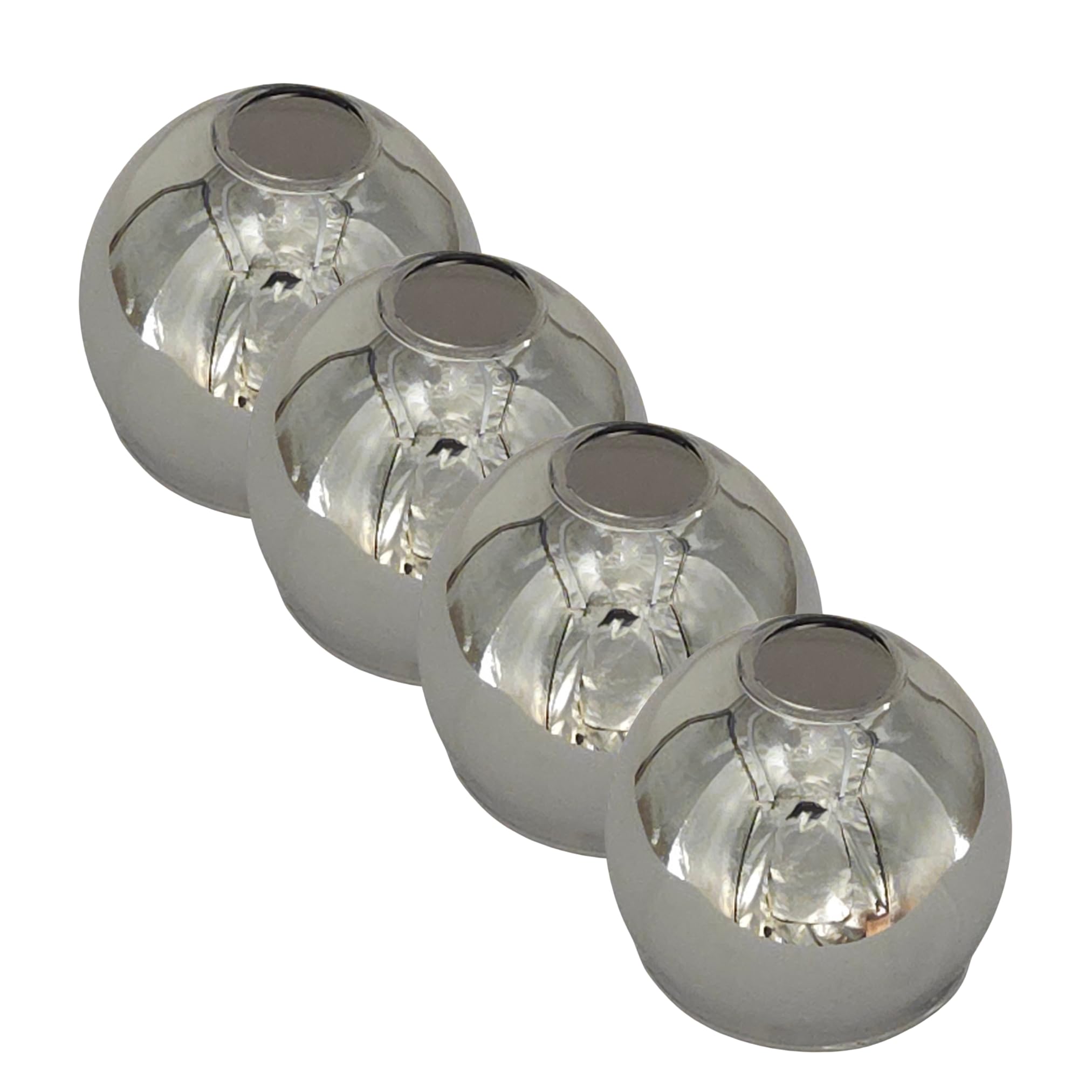 4 paralumi E14 in vetro fumé – LED adatto per fumo, vetro di ricambio E14 fumo, vetro di ricambio per lampade, paralume, vetro di ricambio (4 pezzi, colore fumo)