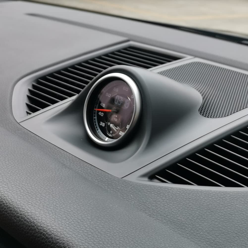 Instrument Panel Cover,Dash Clock Upper Cover Upper Center Dashboard Cover with Stopwatch Car Interior Accessories Fit for PorscheMACAN2014 -2021,Black