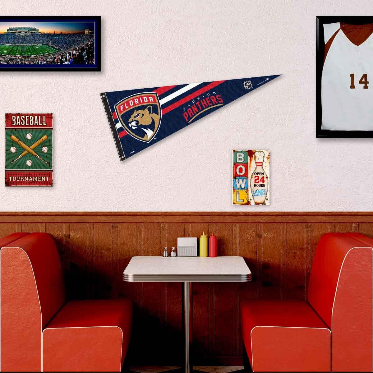 Florida Panthers Pennant Flag and Wall Tack Pads Mounts - Image 3