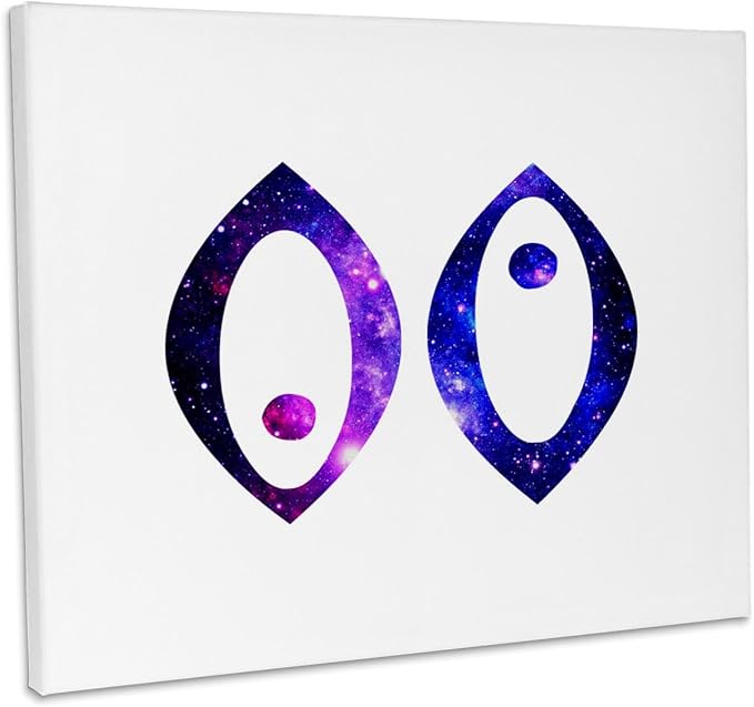 3dRose, Pisces fish horoscope symbol - purple zodiac astrological star sign, Museum Grade Canvas Wrap 14x11