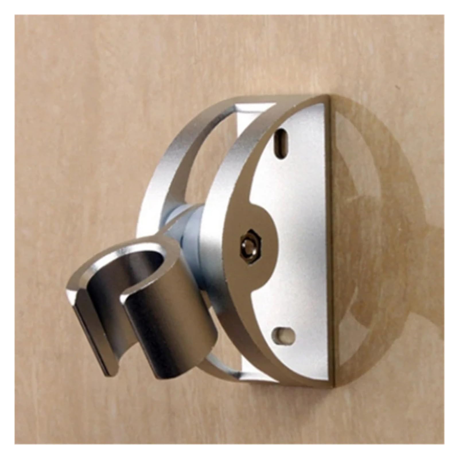 Soporte de ducha de mano con ventosa ajustable, soporte de riel de ducha chapado completo, accesorios de baño elegantes para una fácil instalación (plateado)