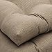 Pillow Perfect Monti Chino Solid Indoor/Outdoor Wicker Patio Seat Cushion Reversible, Weather and Fade Resistant, Round Corner - 19