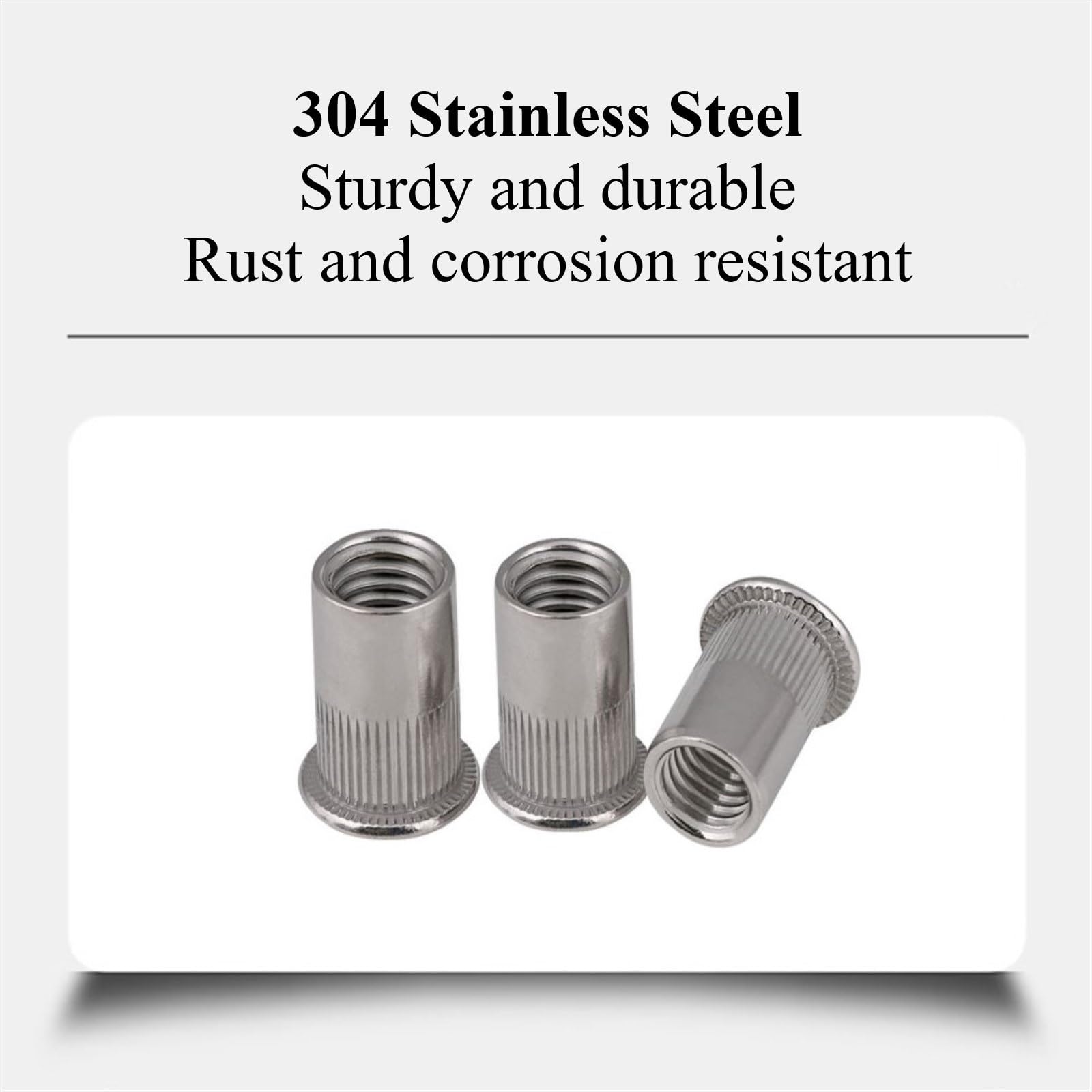 Set Di 190 Dadi Per Rivetti In Alluminio, Dadi Di Fissaggio Filettati A Testa Piatta M3 M4 M5 M6 M8 M10 83125382 - Foto 4