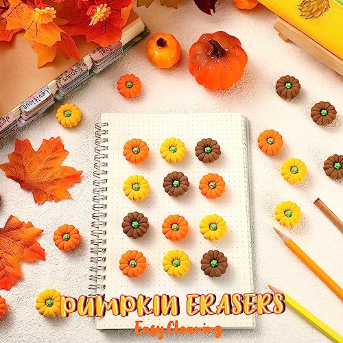 Chuangdi 75 Pcs Fall Pumpkin 3D Erasers, Cute Thanksgiving Erasers Bulk - image 7