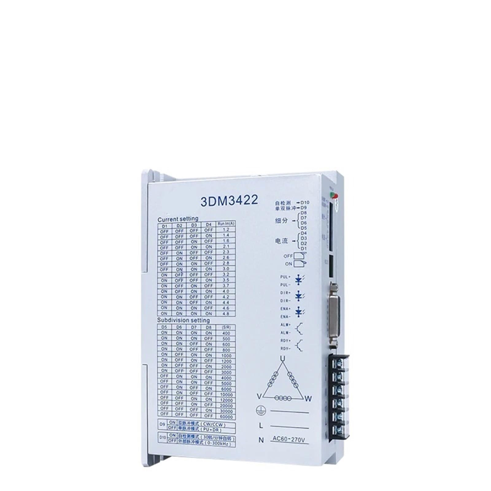 Pilote de moteur pas à pas triphasé 3DM3422 230VCA pour crémaillère