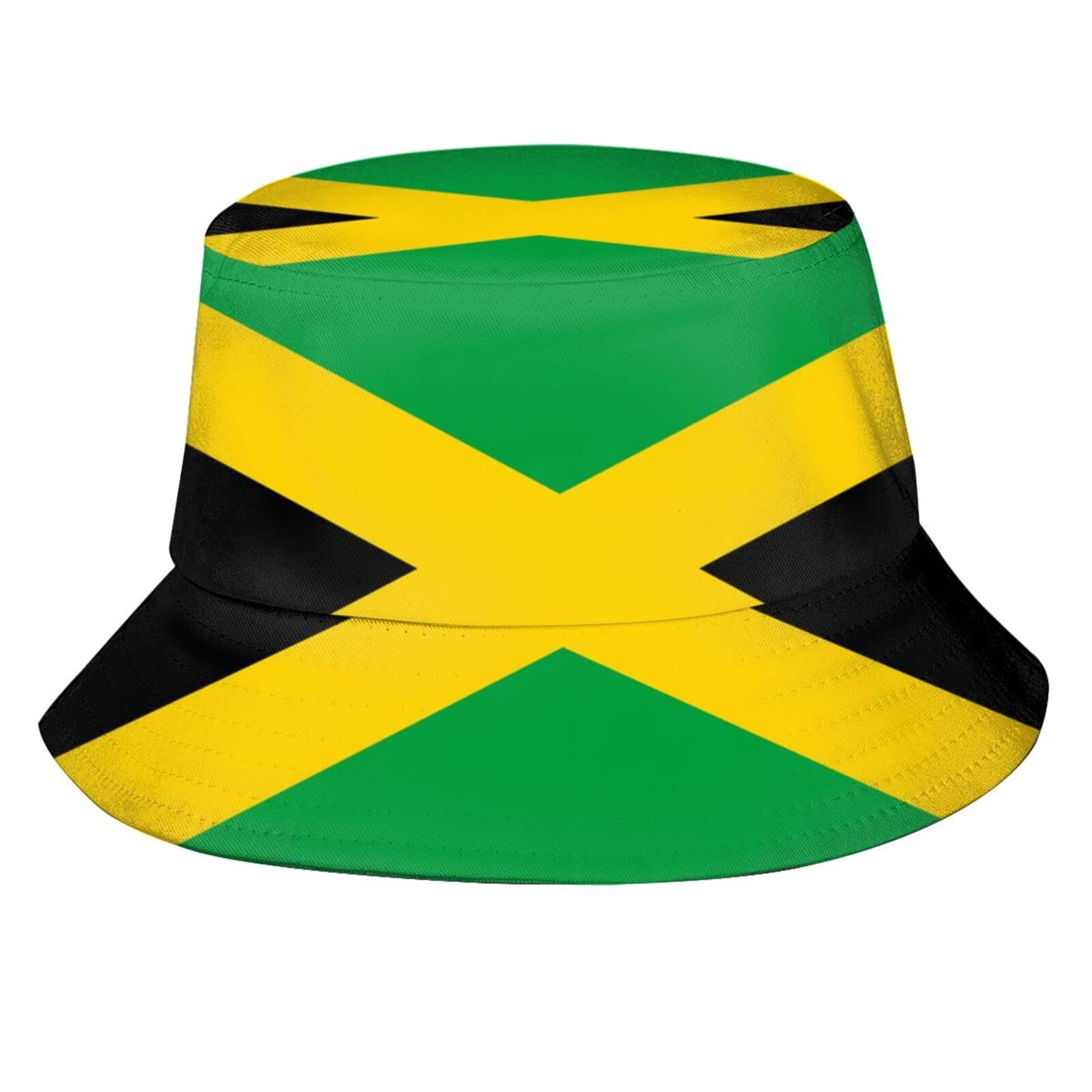 Cute Funny Flag Bucket Hats Fashion Patriotic Sun Cap Packable Outdoor Fisherman Hat for Women Men, Jamaica Flag-p001, One size — image 1