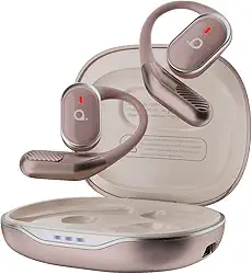 Fone De Ouvido Bluetooth Esportes, Basike T6, IPX5/OWS Fone de Ouvido Estéreo Hi-Fi, Suporta Chamadas de Voz, 60 Horas em Standby Para Corrida e Exercícios ao Ar Livre (Ouro Posa)