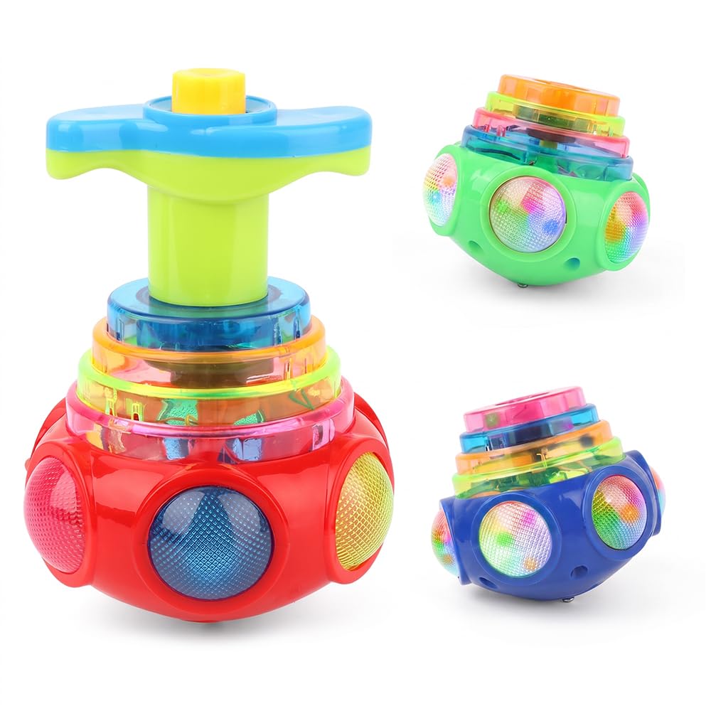 3 Pieces Light Up Spinning Top LED Spinning Toy, Gyroscope Sensory Play Set