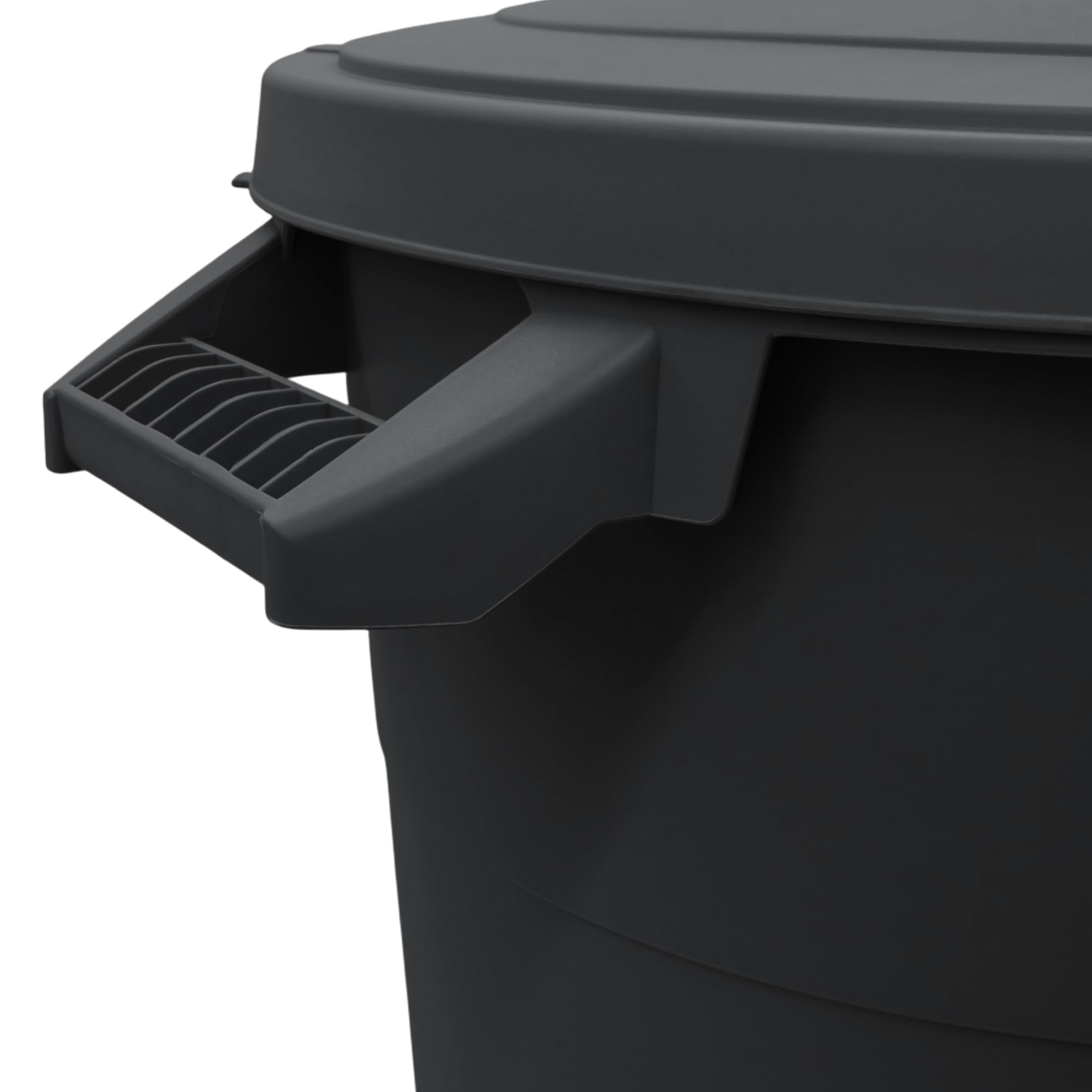 Spetebo Regenwasser Tank 80 Liter mit Deckel - anthrazit - Universal Kunststoff Tonne mit Tragegriffen - Regentonne Regenfass Allzweck Garten Abfall Eimer