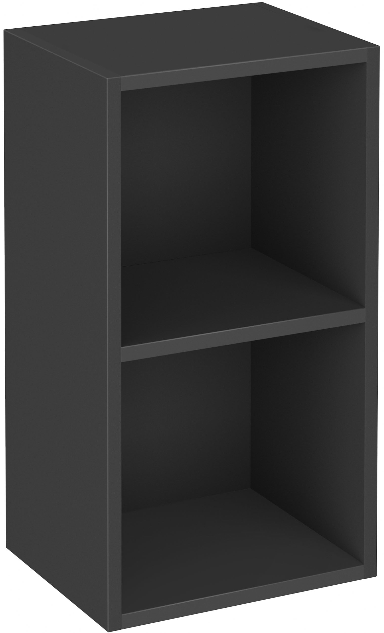 Blisswood Wooden Book Shelf Unit 2-tier Tall Freestanding Bookcase with Storage Shelves Cube Unit for Living Room, Bedroom, Office Bookshelf with CD Storage & Display Cabinet (Black) โ image 1