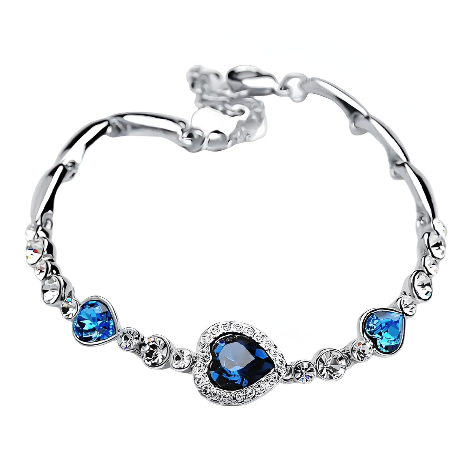 Ensemble de Strass Exquis YZCIS : Collier Coeur en Zircon