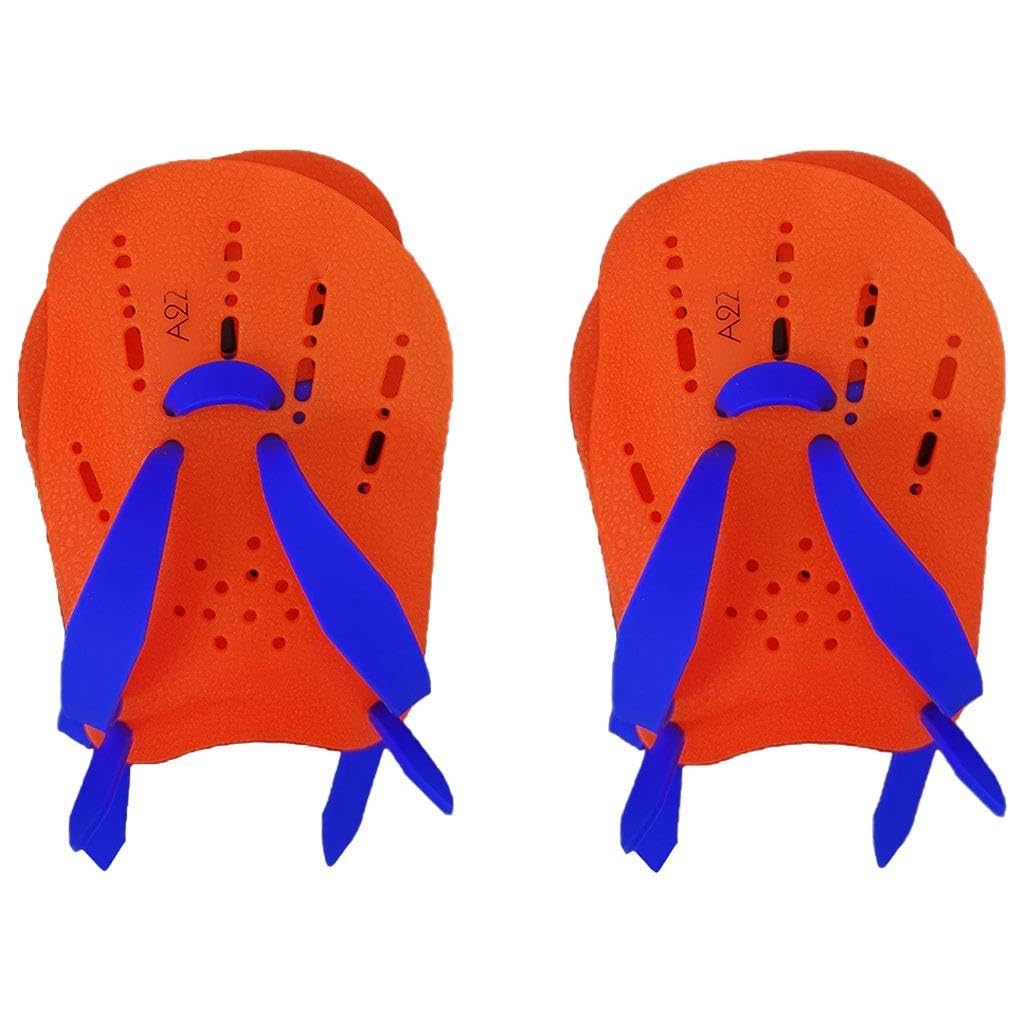 A2Z 4 Kids Swimming Hand Paddles One Size Lightweight Training Aids - Swimming Hand Paddle Orange