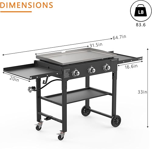 Miniatura 7 de SKOK Plancha de gas de 4 quemadores