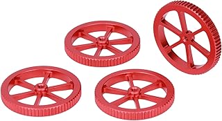 Kit de nivelamento de impressora 3D, mais fácil de ajustar a tração grande poderosa extrusora de nivelamento de rodas de metal para CR10 para Ender 3