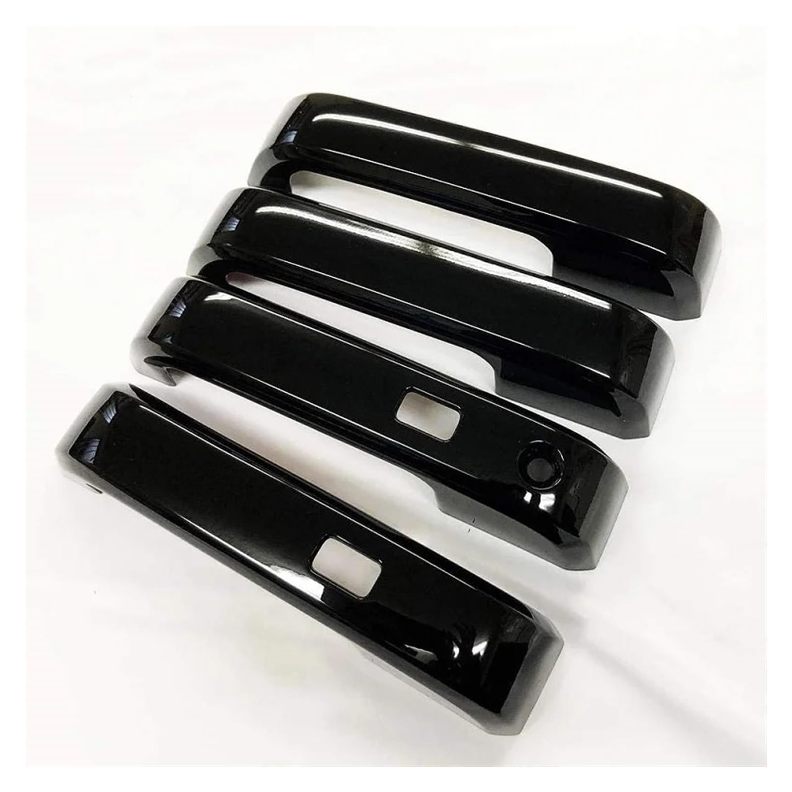 TNTGEBFVBG Universal Car Exterior Door Handle for F-250 2017-2019 ABS Carbon Fiber Door Handles Cover Trim with Smart Keyhole Car(Bright Black)