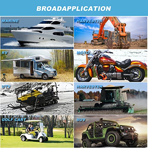Image of Car Radio Antenna AM FM Waterproof Marine Antenna for Golf Cart ATV UTV RV Car Stereo Boat Mast Flexible Truck Excavator Tractor RVR Yacht Pontoon