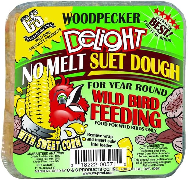 CSP Woodpecker Delight No Melt Suet, 11.75 oz., Pack of 16