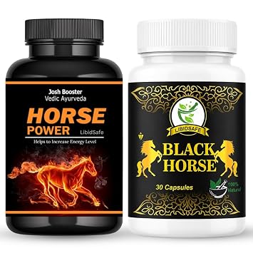 Get Black Horse Power Capsule & One Another Man Power Capsules for Dual Action - Improved Formula for Longer-Lasting Stamina and Maximum Strength, Pack of 2 for Superior Response
