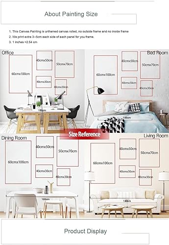 Miniatura 7 de Arte de pared de caligrafía árabe, pintura en lienzo de mármol con tinta, impresiones artísticas de lámina dorada, póster de pared islámico moderno,