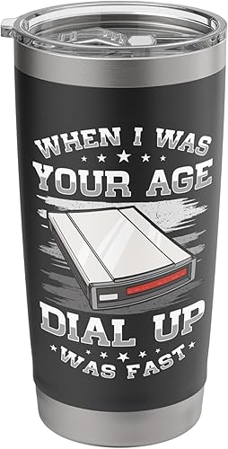 90s Nostalgia Retro 90s Dial Up Internet Vintage Stainless Steel Insulated Tumbler