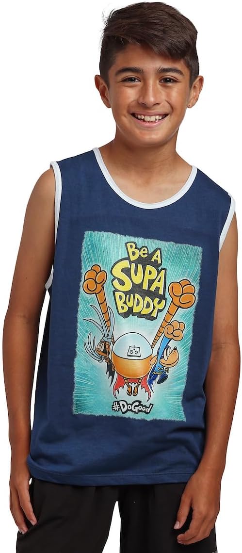 Dog Man Cover Art Boy's 3-Pack Tank Top Set