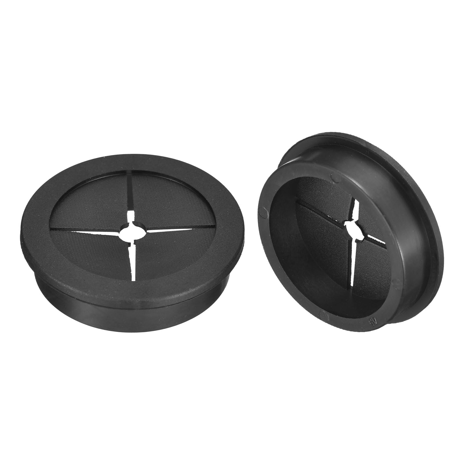 uxcell 2 Pcs Cable Cord Grommet, 1-3/4 Inch (45mm) Desk Grommet Flexible Rubber Grommets Wire Hole Cover Pass Through for Office Computer Desk Wire